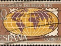 Spain - 1963 - Stamp World Day - 10 PTA - Brown, Yellow & Purple - World, Planet, Map - Edifil 1511 - 0